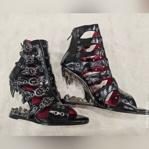 Black and Red Women's Designer Shoes